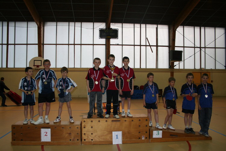 La photo du podium en Benjamins<br> (Cliquer sur la photo pour agrandir)