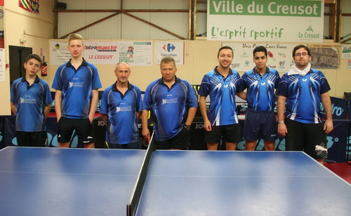 Les equipes de CHAGNY TT et de l'US JOIGNY